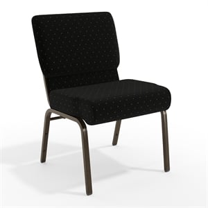 Flash Furniture Hercules Dotted Church Stacking Guest Chair in Black
