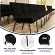 Flash Furniture Hercules Dotted Church Stacking Guest Chair in Black