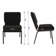 Flash Furniture Hercules Dotted Church Stacking Guest Chair in Black