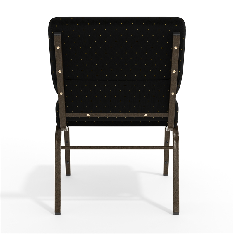 Flash Furniture Hercules Dotted Church Stacking Guest Chair in Black