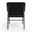 Flash Furniture Hercules Dotted Church Stacking Guest Chair in Black