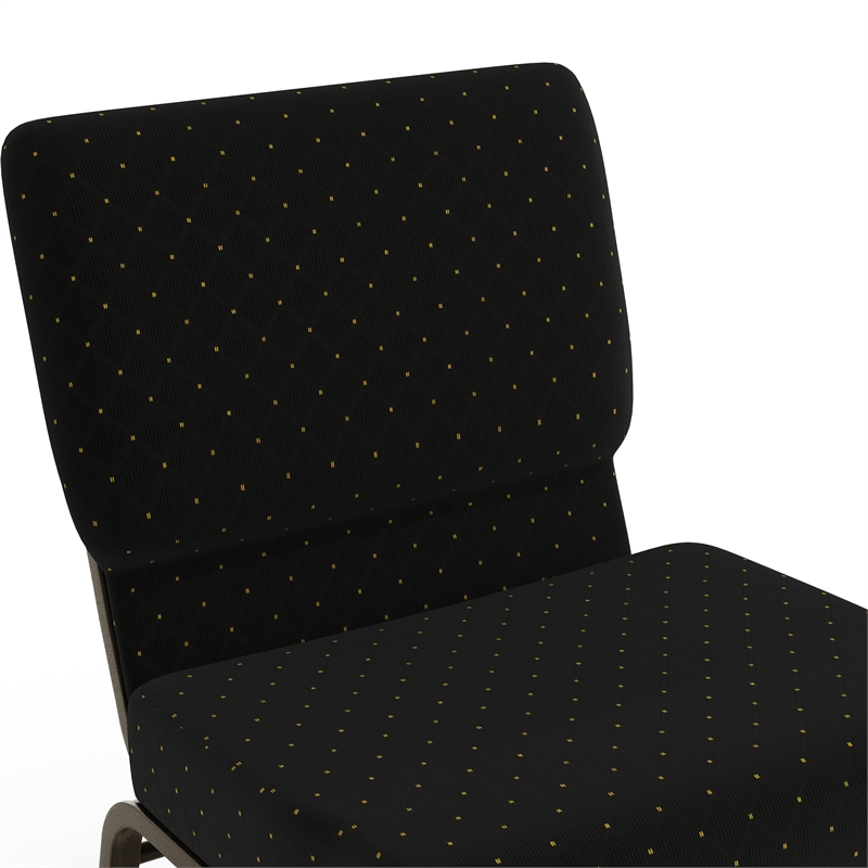 Flash Furniture Hercules Dotted Church Stacking Guest Chair in Black
