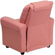 Flash Furniture Vinyl Recliner with Cup Holder and Headrest in Pink