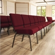Flash Furniture Hercules Church Stacking Chair in Burgundy and Gold