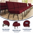 Flash Furniture Hercules Church Stacking Chair in Burgundy and Gold