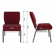 Flash Furniture Hercules Church Stacking Chair in Burgundy and Gold