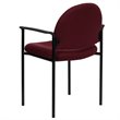 Flash Furniture Stackable Side Guest Chair in Burgundy with Arms