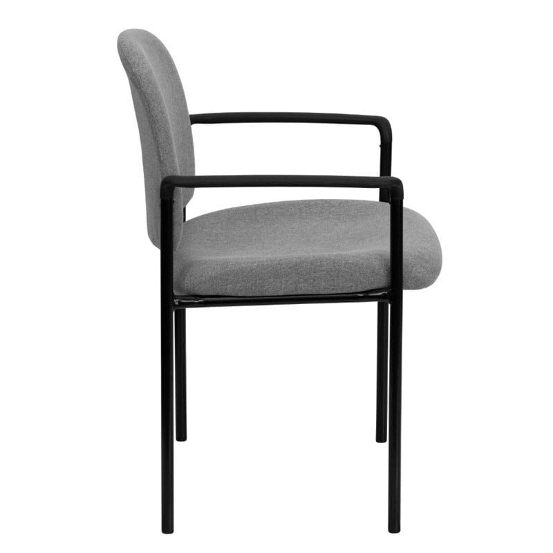 Flash Furniture Stackable Side Guest Chair in Gray