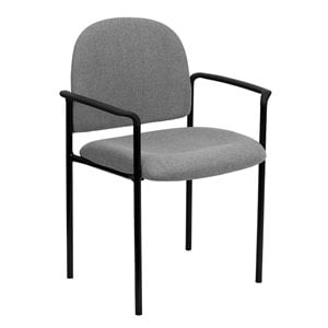 Flash Furniture Stackable Side Guest Chair in Gray
