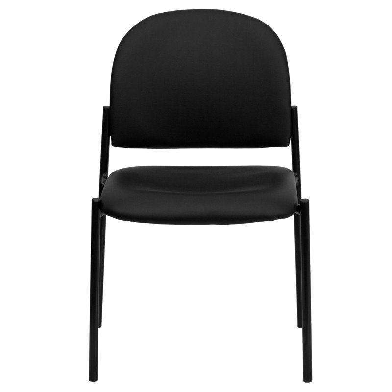 Flash Furniture Stacking Side Stacking Chair in Black