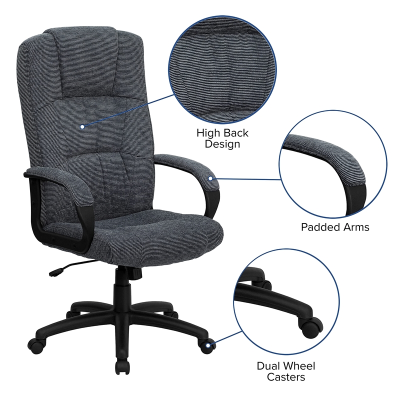 Flash Furniture High Back Office Chair in Gray