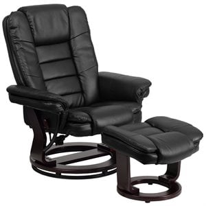 Flash Furniture Leather Recliner in Black