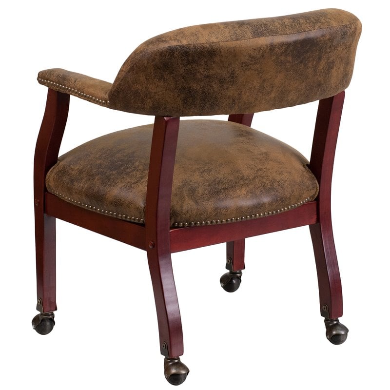 Flash Furniture Bomber Jacket Conference Guest Chair in Brown
