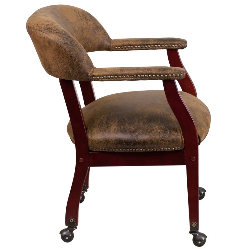 Flash Furniture Bomber Jacket Conference Guest Chair in Brown