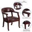 Flash Furniture Luxurious Conference Guest Chair in Burgundy