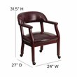 Flash Furniture Luxurious Conference Guest Chair in Burgundy