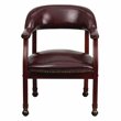 Flash Furniture Luxurious Conference Guest Chair in Burgundy