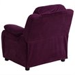 Flash Furniture Storage Arms Microfiber Upholstered Kids Recliner in Purple
