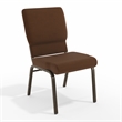 Flash Furniture Hercules Church Stacking Guest Chair in Brown and Gold