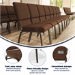 Flash Furniture Hercules Church Stacking Guest Chair in Brown and Gold