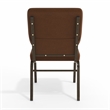 Flash Furniture Hercules Church Stacking Guest Chair in Brown and Gold