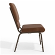 Flash Furniture Hercules Church Stacking Guest Chair in Brown and Gold