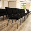 Flash Furniture Hercules Series Church Stacking Guest Chair in Black