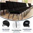 Flash Furniture Hercules Series Church Stacking Guest Chair in Black
