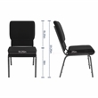 Flash Furniture Hercules Series Church Stacking Guest Chair in Black