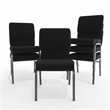 Flash Furniture Hercules Series Church Stacking Guest Chair in Black