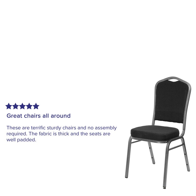 Flash Furniture Hercules Banquet Stacking Chair in Silver Vein Metal