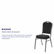 Flash Furniture Hercules Banquet Stacking Chair in Silver Vein Metal
