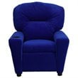 Flash Furniture Microfiber Upholstered Kids Recliner with Cup Holder in Blue