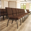 Flash Furniture Hercules Series Church Stacking Guest Chair in Brown
