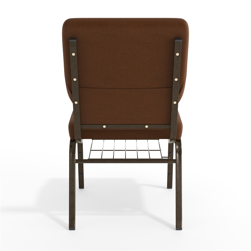 Flash Furniture Hercules Series Church Stacking Guest Chair in Brown