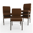 Flash Furniture Hercules Series Church Stacking Guest Chair in Brown