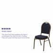 Flash Furniture Hercules Dome Back Banquet Stacking Chair in Blue