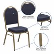 Flash Furniture Hercules Dome Back Banquet Stacking Chair in Blue