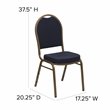 Flash Furniture Hercules Dome Back Banquet Stacking Chair in Blue