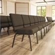 Flash Furniture Hercules Stacking Church Stacking Guest Chair in Brown
