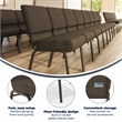 Flash Furniture Hercules Stacking Church Stacking Guest Chair in Brown