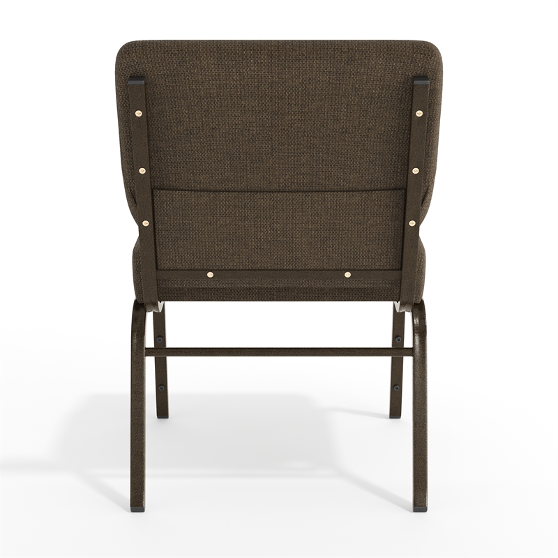 Flash Furniture Hercules Stacking Church Stacking Guest Chair in Brown