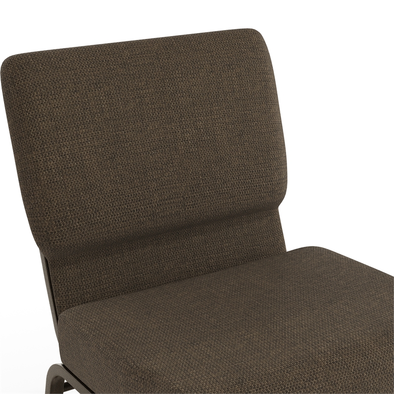 Flash Furniture Hercules Stacking Church Stacking Guest Chair in Brown