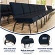 Flash Furniture Hercules Patterned Church Stacking Chair in Navy Blue