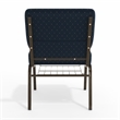 Flash Furniture Hercules Patterned Church Stacking Chair in Navy Blue