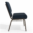 Flash Furniture Hercules Patterned Church Stacking Chair in Navy Blue