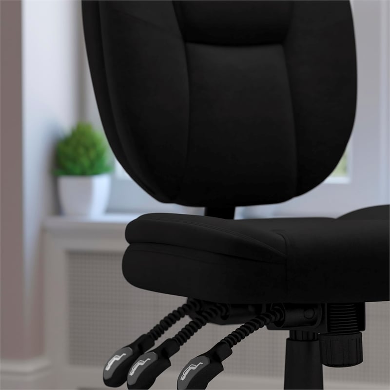 Flash Furniture Mid Back Ergonomic Office Swivel Chair in Black
