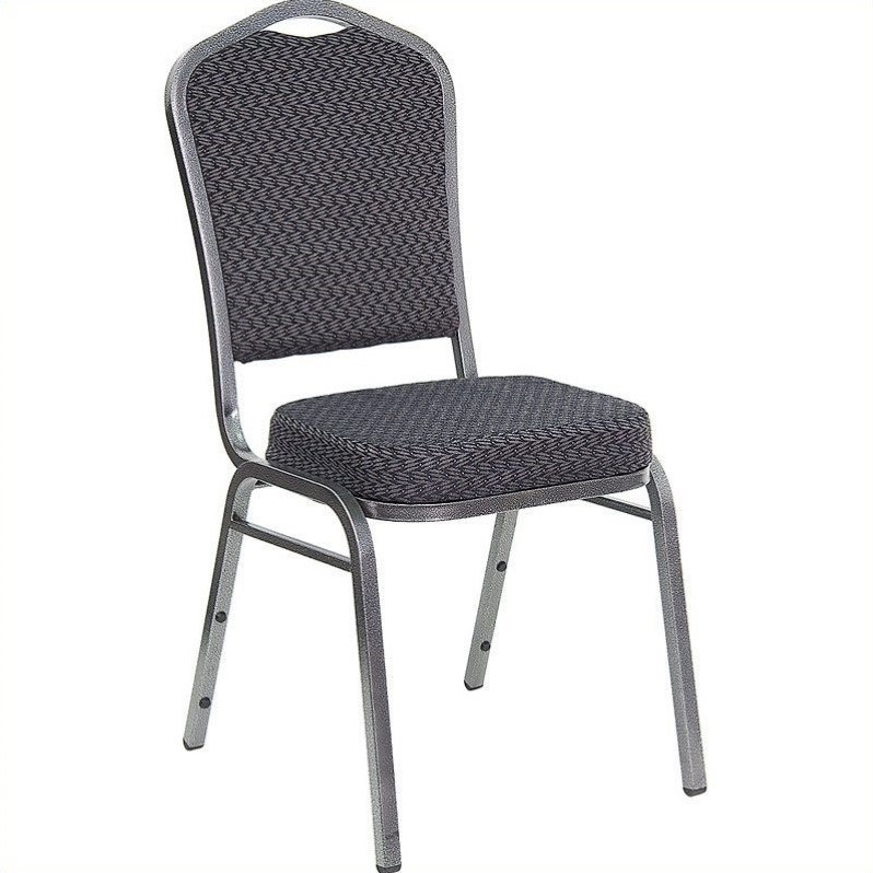 Flash Furniture Hercules Stacking Banquet Stacking Chair in Black