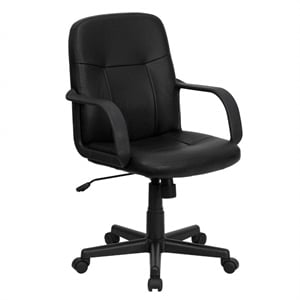 Flash Furniture Mid Back Glove Vinyl Executive Office Chair in Black