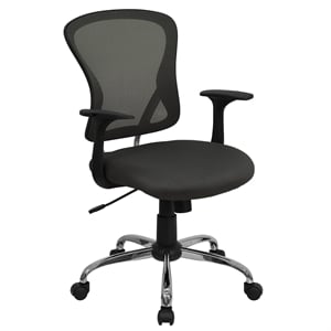 Flash Furniture Mid Back Mesh Office Chair in Dark Gray